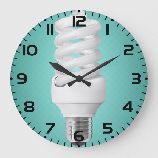 Moderne Spiraalvormige Compacte Fluorescentie Lamp Grote Klok (Voorkant)
