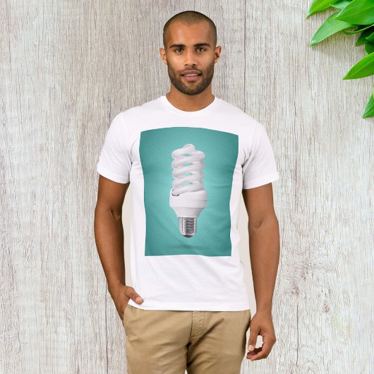 Moderne Spiraalvormige Compacte Fluorescentie Lamp T-shirt