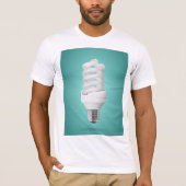 Moderne Spiraalvormige Compacte Fluorescentie Lamp T-shirt (Voorkant)