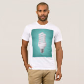 Moderne Spiraalvormige Compacte Fluorescentie Lamp T-shirt (Voorkant volledig)