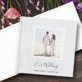 Moderne Spiral Guest Book op Photo Wedding Notitieboek