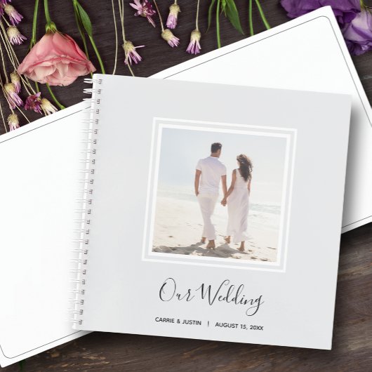 Moderne Spiral Guest Book op Photo Wedding Notitieboek