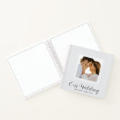 Moderne Spiral Guest Book op Photo Wedding Notitieboek (Binnen)