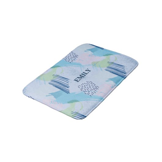 Moderne spiralen en lijnen badmat (Gekanteld)