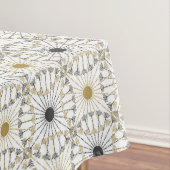 Moderne spiralen in goud en zwart tafelkleed (Voorbeeld)