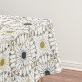 Moderne spiralen in goud en zwart tafelkleed