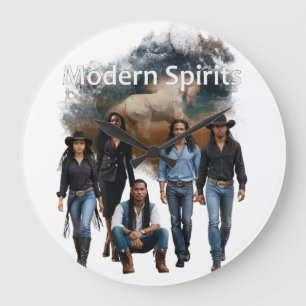 Moderne Spirit Crew Muurklok Kunstwerk Grote Klok