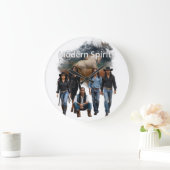 Moderne Spirit Crew Muurklok Kunstwerk Grote Klok (Huis)