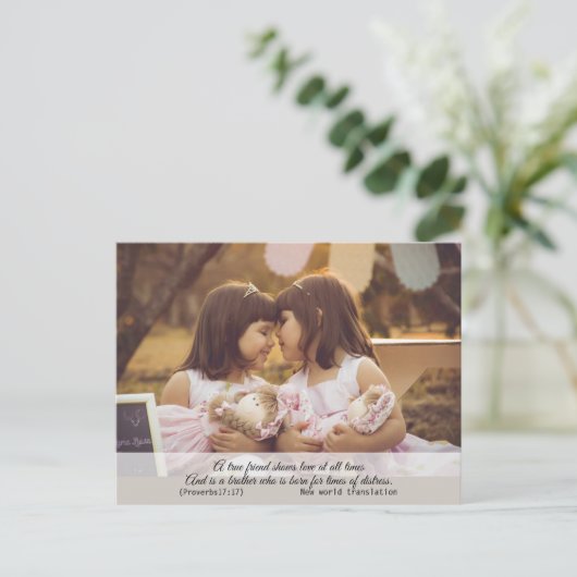 Moderne Spirituele Bijbelversie van elegant Briefkaart (Staand voorkant)