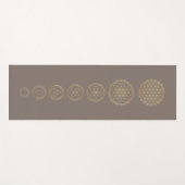 Moderne spirituele groei goud Mandala evolutie Yogamat (Voorkant (horizontaal))