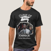 Moderne Splash Foto Afstuderen Klasse van 2023 T-shirt (Voorkant)