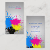 Moderne splash professioneel verfbedrijf visitekaartje (Voorkant / Achterkant)
