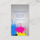 Moderne splash professioneel verfbedrijf visitekaartje (Achterkant)