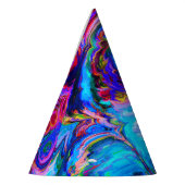 Moderne Splash van Paarse Hue Paints Feesthoedjes (Links)
