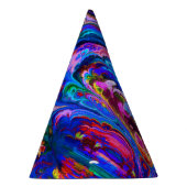 Moderne Splash van Paarse Hue Paints Feesthoedjes (Rechts)