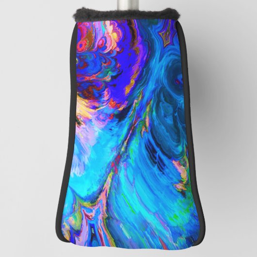 Moderne Splash van Paarse Hue Paints Golfheadcover (Draai 90)