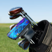 Moderne Splash van Paarse Hue Paints Golfheadcover (Insitu)
