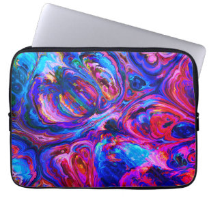 Moderne Splash van Paarse Hue Paints Laptop Sleeve