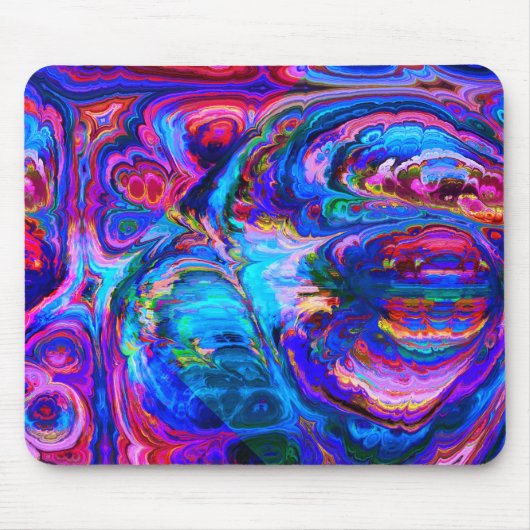 Moderne Splash van Paarse Hue Paints Muismat (Voorkant)