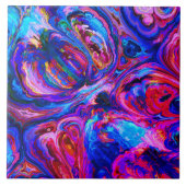 Moderne Splash van Paarse Hue Paints Tegeltje (Voorkant)