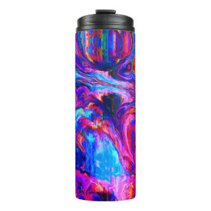 Moderne Splash van Paarse Hue Paints Thermosbeker