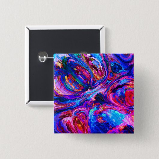 Moderne Splash van Paarse Hue Paints Vierkante Button 5,1 Cm (Voorkant /achterkant)