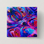 Moderne Splash van Paarse Hue Paints Vierkante Button 5,1 Cm (Voorkant)