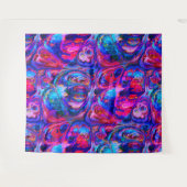 Moderne Splash van Paarse Hue Paints Wandkleed (Voorkant (horizontaal))