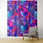 Moderne Splash van Paarse Hue Paints Wandkleed (In situ)