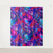 Moderne Splash van Paarse Hue Paints Wandkleed (Voorkant)