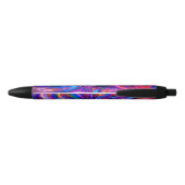 Moderne Splash van Paarse Hue Paints Zwarte Inkt Pen (Achterkant)