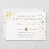 Moderne Spletters voor lichte, roestblauwe verf Kaart (Voorkant)