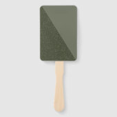 Moderne Split Moss Green Event Fan Handwaaier (Voorkant)