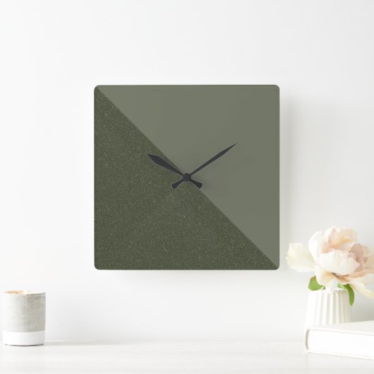 Moderne Split Moss groene wandklok (Huis)