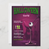 Moderne Spooktacular Volwassen Halloween Cocktail  Kaart (Voorkant)