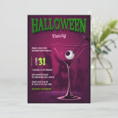 Moderne Spooktacular Volwassen Halloween Cocktail  Kaart (Staand voorkant)