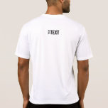 Moderne sport achterste Sjabloon Mannen wit T-shirt<br><div class="desc">Voeg hier Jouw tekst toe in de moderne Sjabloon voor afdrukken op achterzijde Mannen sport-Tek Concurrent ActiveShart White T-Shirt.</div>