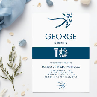 Moderne sport basketbal jongen verjaardag kaart