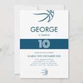 Moderne sport basketbal jongen verjaardag kaart (Voorkant)