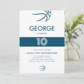 Moderne sport basketbal jongen verjaardag kaart (Staand voorkant)