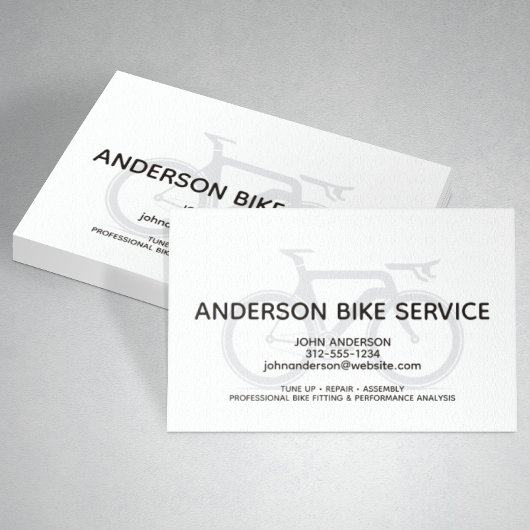 Moderne Sport Fietsreparatie Onderhoud Coaching Visitekaartje