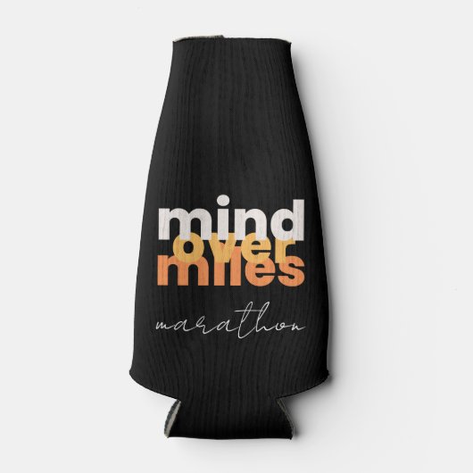 Moderne Sport Inspiratie Zwart Wit Sinaasappel Typ Flesjeskoeler (Voorkant)