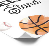 Moderne Sport Kids Verjaardag Concessie Stand Sign Poster (Hoek)