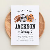 Moderne Sport Kids Verjaardag Kaart