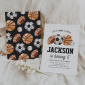 Moderne Sport Kids Verjaardag Kaart