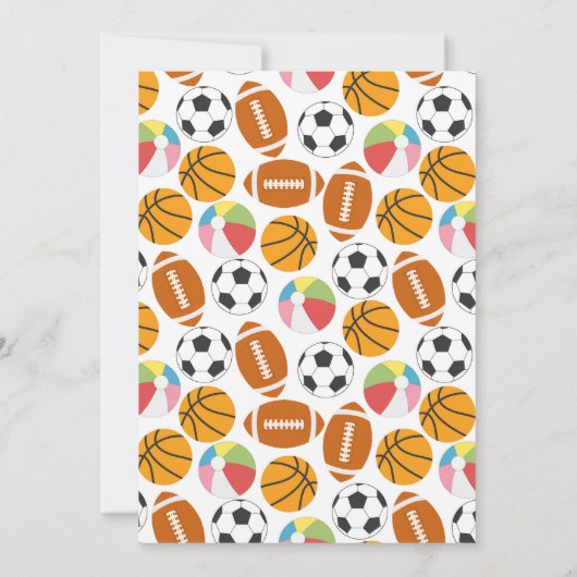 Moderne Sport Kinder 2e verjaardag Bedankkaart (Achterkant)