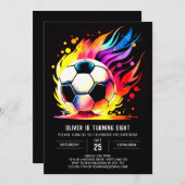 Moderne Sport Printable Kids Verjaardag Kaart (Voorkant / Achterkant)