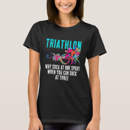 Moderne sport sarcasme triatlon vette turquoise ty t-shirt