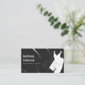 Moderne Sport Stijl Professionele Basketbal Coach Visitekaartje (Staand voorkant)