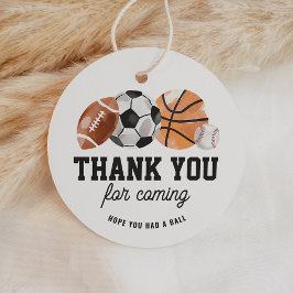 Moderne Sport Verjaardag Favoriet Tag Bedankjes Labels